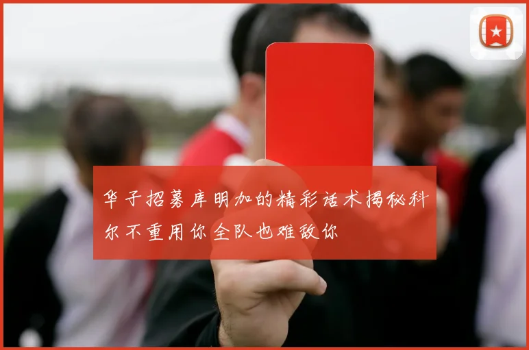 华子招募库明加的精彩话术揭秘科尔不重用你全队也难敌你
